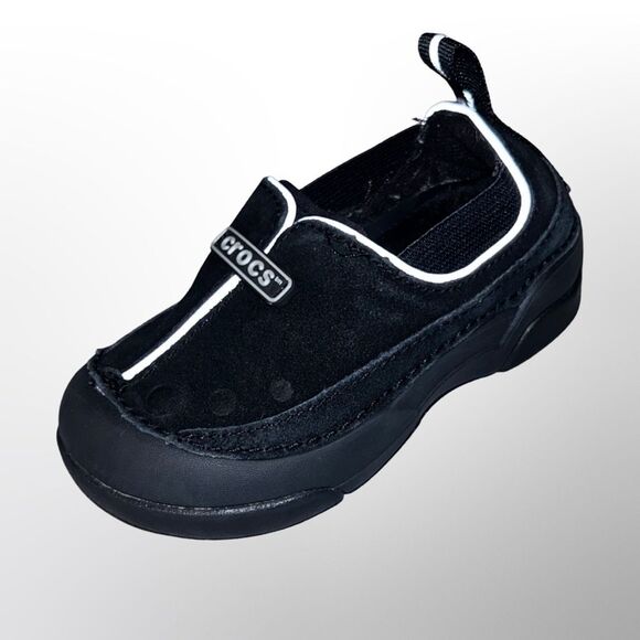 Toddler Crocs Dawson Faux Fur Black Suede Size C 7 - Picture 7 of 7